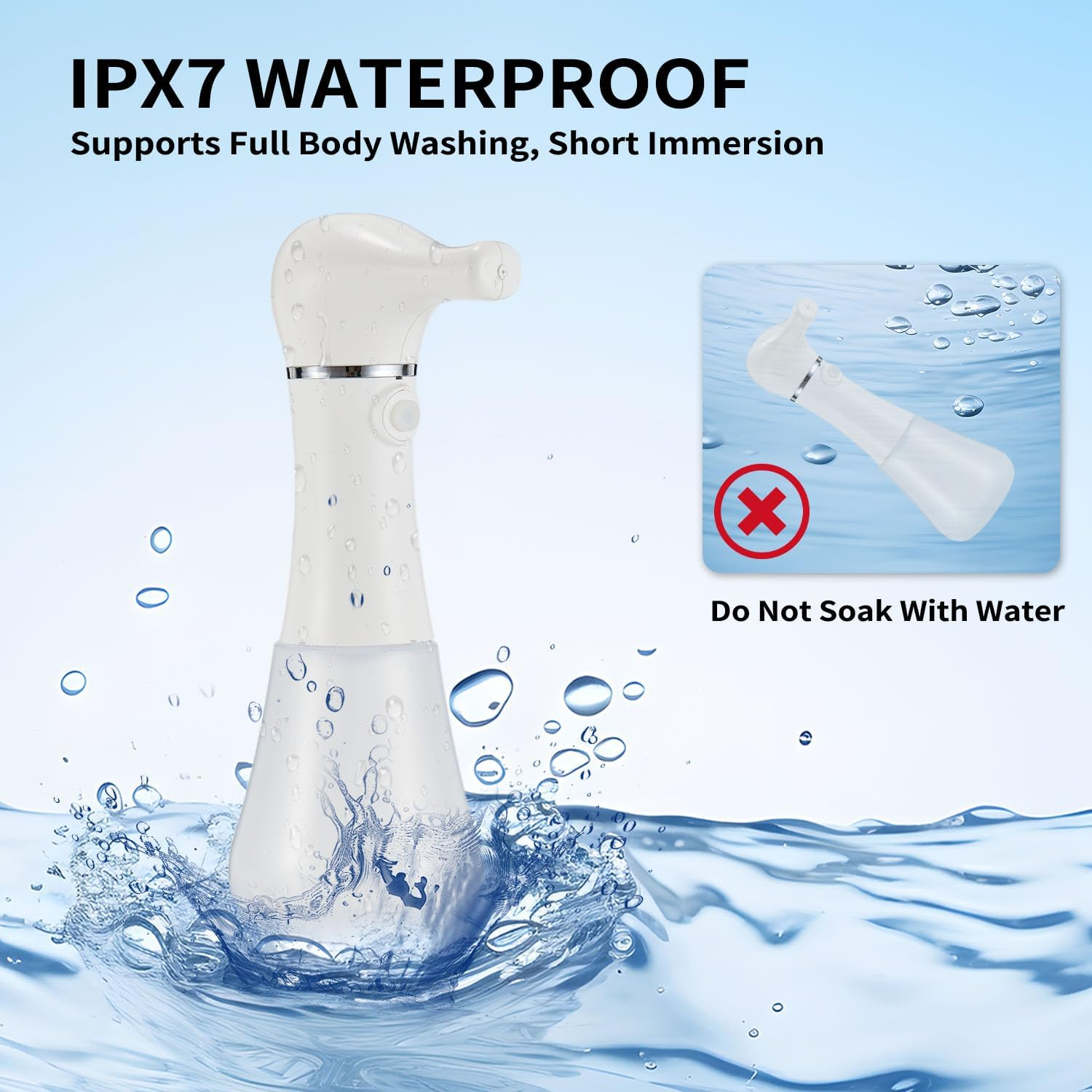 Electric Foaming Soap Dispenser,Ipx7 Dog Shampoo Sprayer,400Ml Capacity Pet Shower Bath Supplies Automatic Foaming Machine for Dog Deep Cleaning,Kitchen Dish Wash,Bathroom Floor Wash,Window Cleaning image number 1