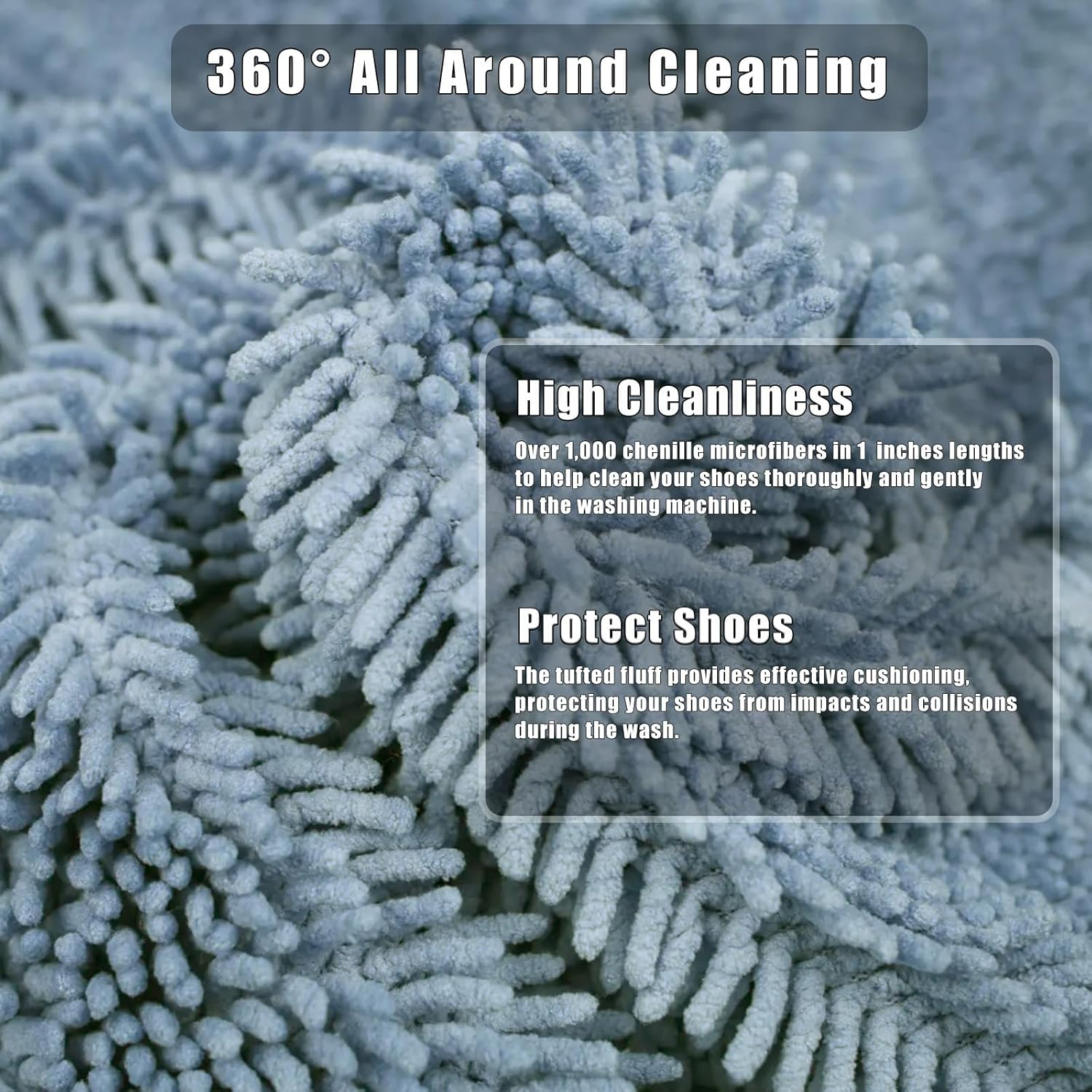 2 Packs Shoe Washing Machine Bag, Large Size Mesh Laundry Bag for Shoe, Recommended Uses for All Size Washable Sneakers,Running,Basketball,Canvas Shoes, 15.35 X 7.48 Inches, Grey image number 6