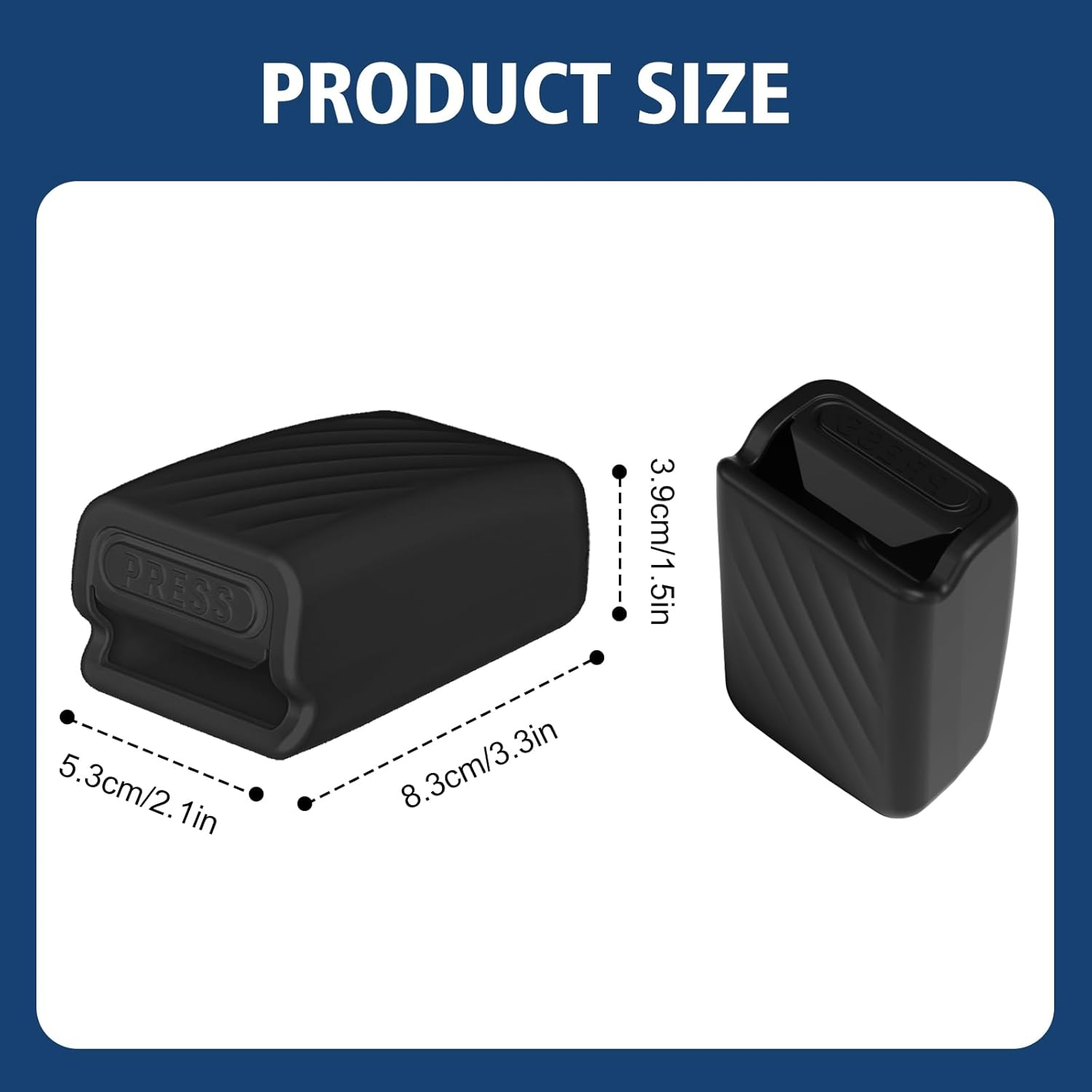 Rislobx Seat Belt Buckle Cover Fit for Tesla Model 3 Model Y, 2PCS Silicone Seatbelt Buckle Holder Seat Belt Lock Button Protector Car Interior Accessories (Black)