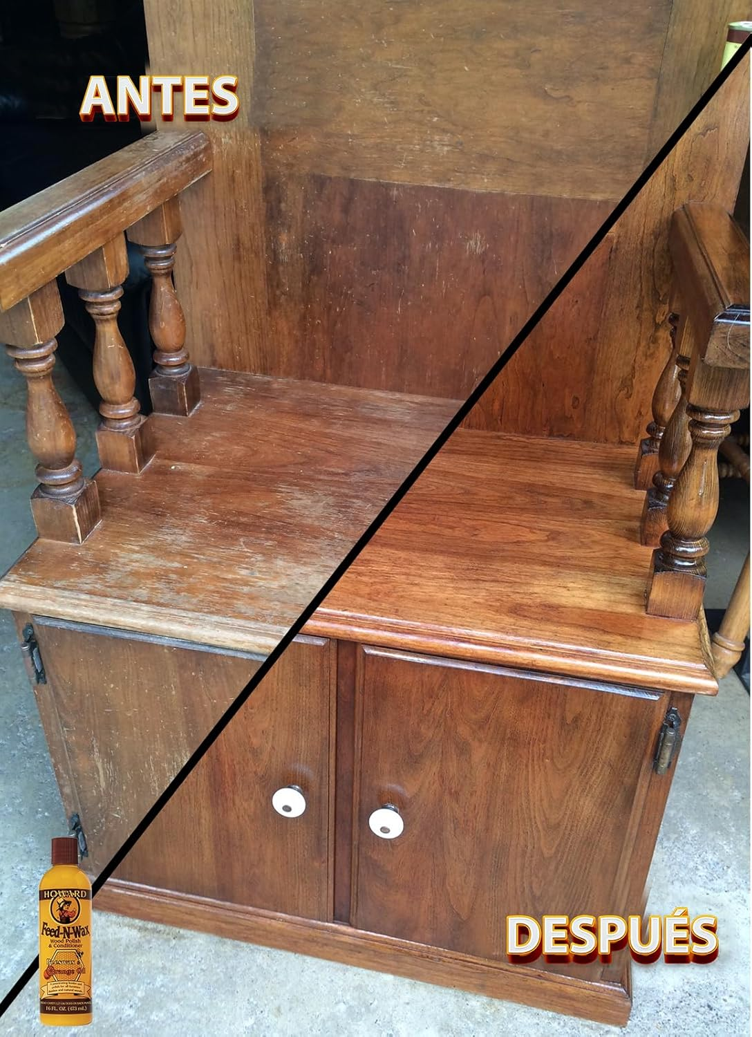 HOWARD PRODUCTS Australia Feed-N-Wax FW0016 Premium Beeswax & Orange Oil Wood Polish and Conditioner, 473Ml | Effective at Preventing Wood Deterioration and Dryness and Maintaining Wood Finishes image number 1