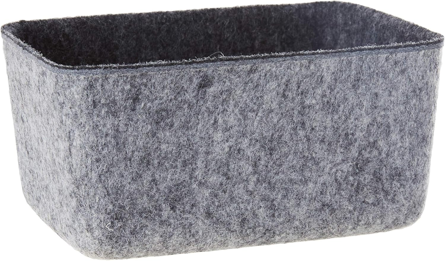 Three by Three Seattle Felt&middot;Like&middot;It! 6X4X2.5 Inch Felt Storage Bin for Office, Craft Room, Classroom, Living Room, Bedroom Storage (Charcoal) image number 4