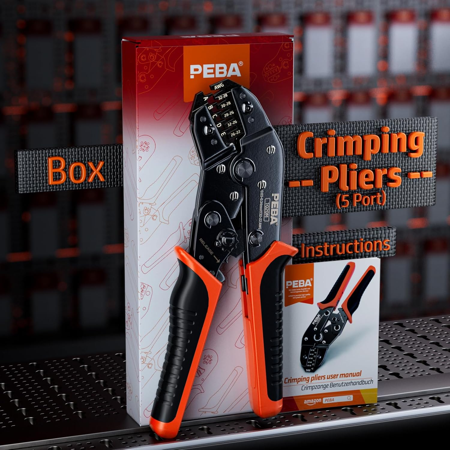 PEBA JST Ratcheting Crimper 32-22 AWG for 1.0Mm/1.25Mm/1.5Mm/2.0Mm Pitch Micro Connectors, Crimping Tool for JST-SH 1.0Mm/Gh 1.25Mm/Zh1.5Mm/Ph 2.0Mm, Molex TE Terminals - Precision JST Crimp Tool image number 4
