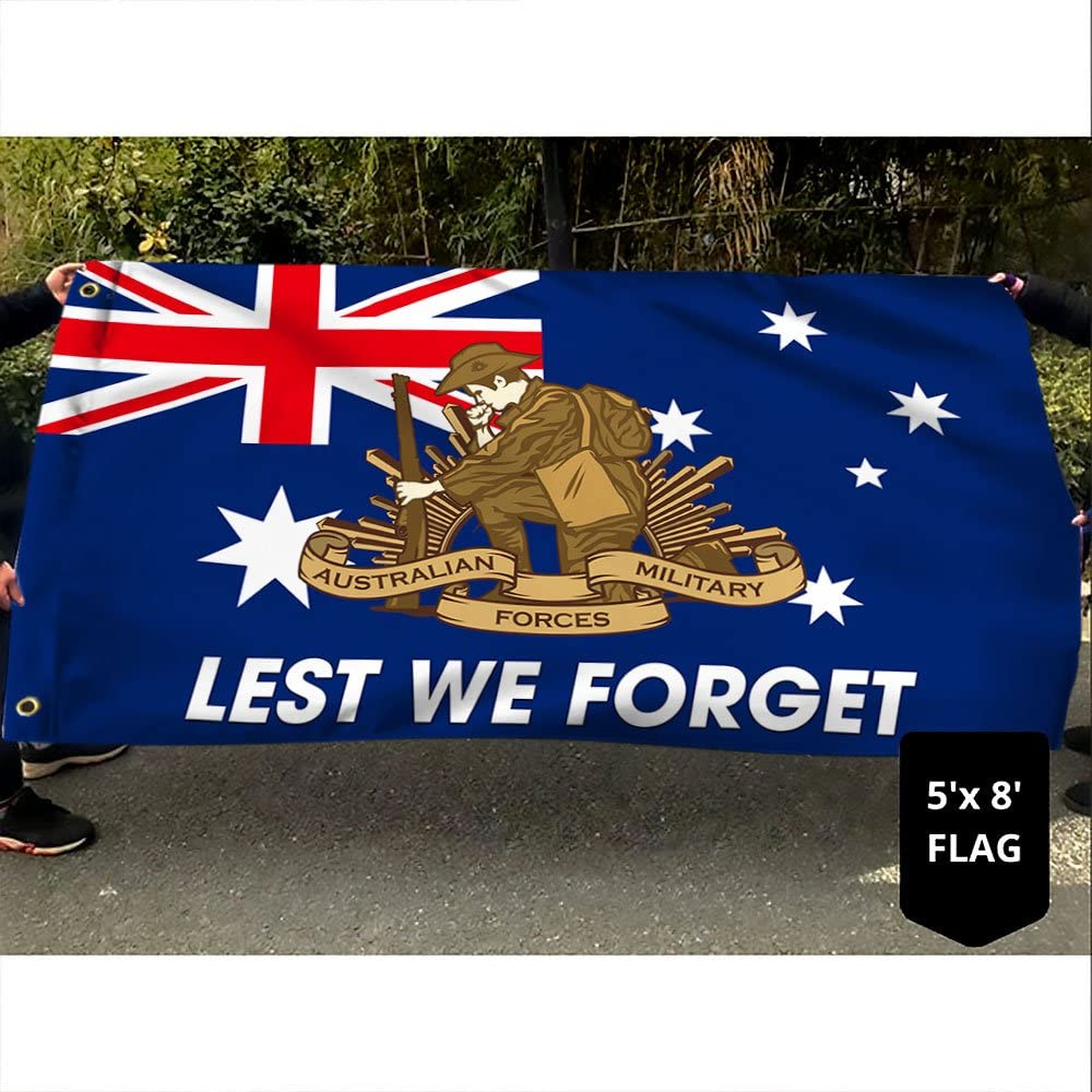 Anzac Day Flag Lest We Forget Australian Double Sided Grommet Flag Decor Outdoor Flags for Memorial Day image number 3