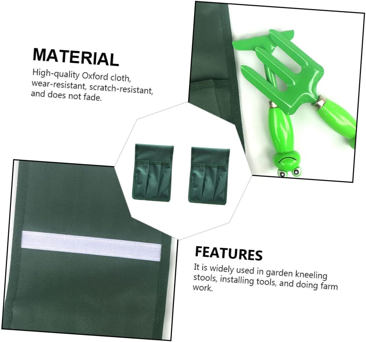 UPKOCH 2Pc Garden Kneeler Tool Bags Oxford Cloth Gardening Kneeling Pad Pouches