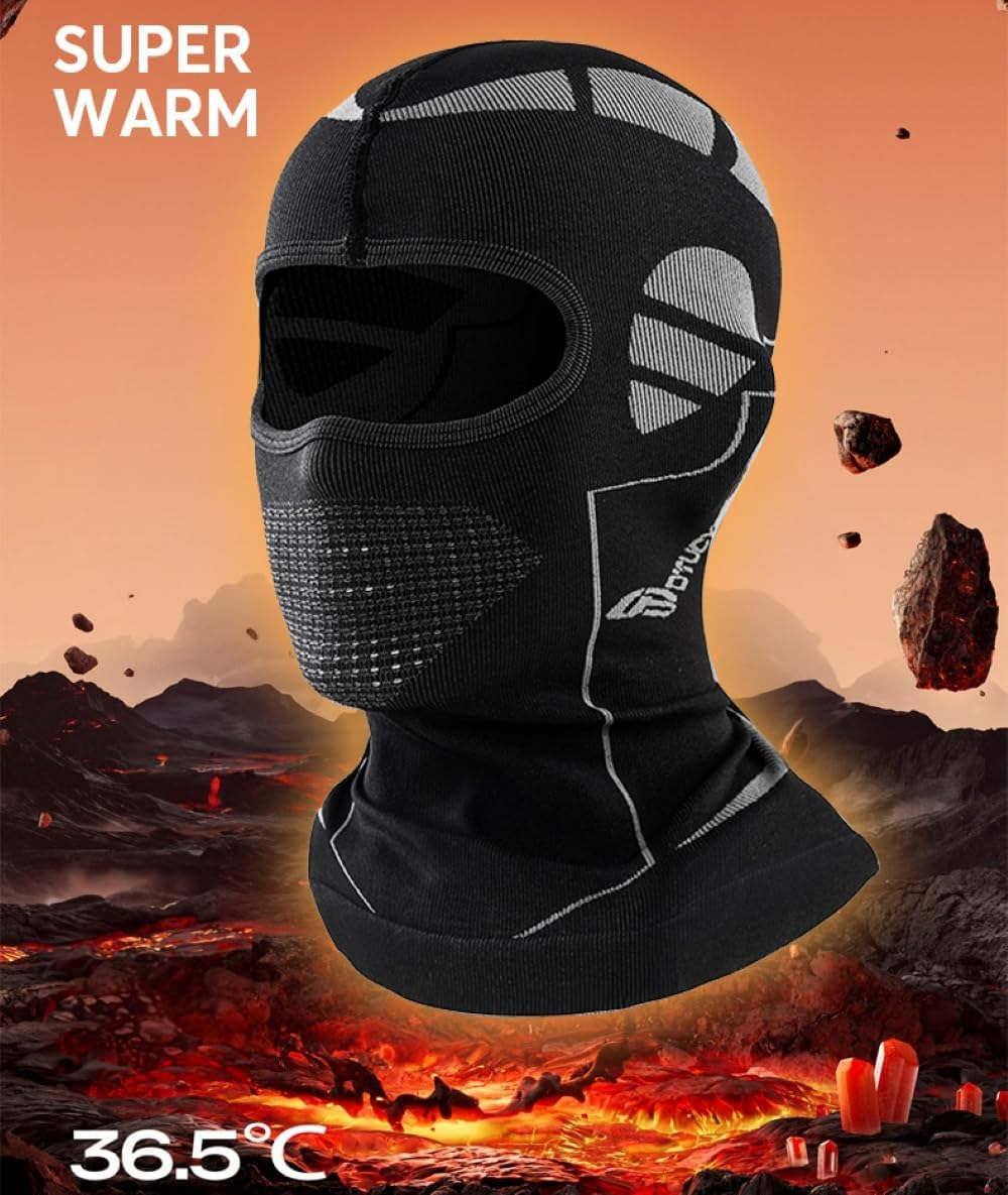 JOWILIN Motorcycle Balaclava Face Mask, Winter Warm Full Face Mask, Windproof and Breathable, UV+ Protection Helmet, Cold Weather Gear for Riding, Cycling, Ski Snowboarding, Outdoor for Men Women image number 2
