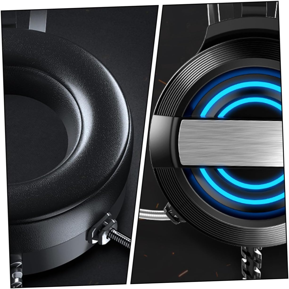 COHEALI Gaming Headset with Microphone USB Wired Pc Stereo Headphones for Desktop and Home Use Black Standard Edition image number 3