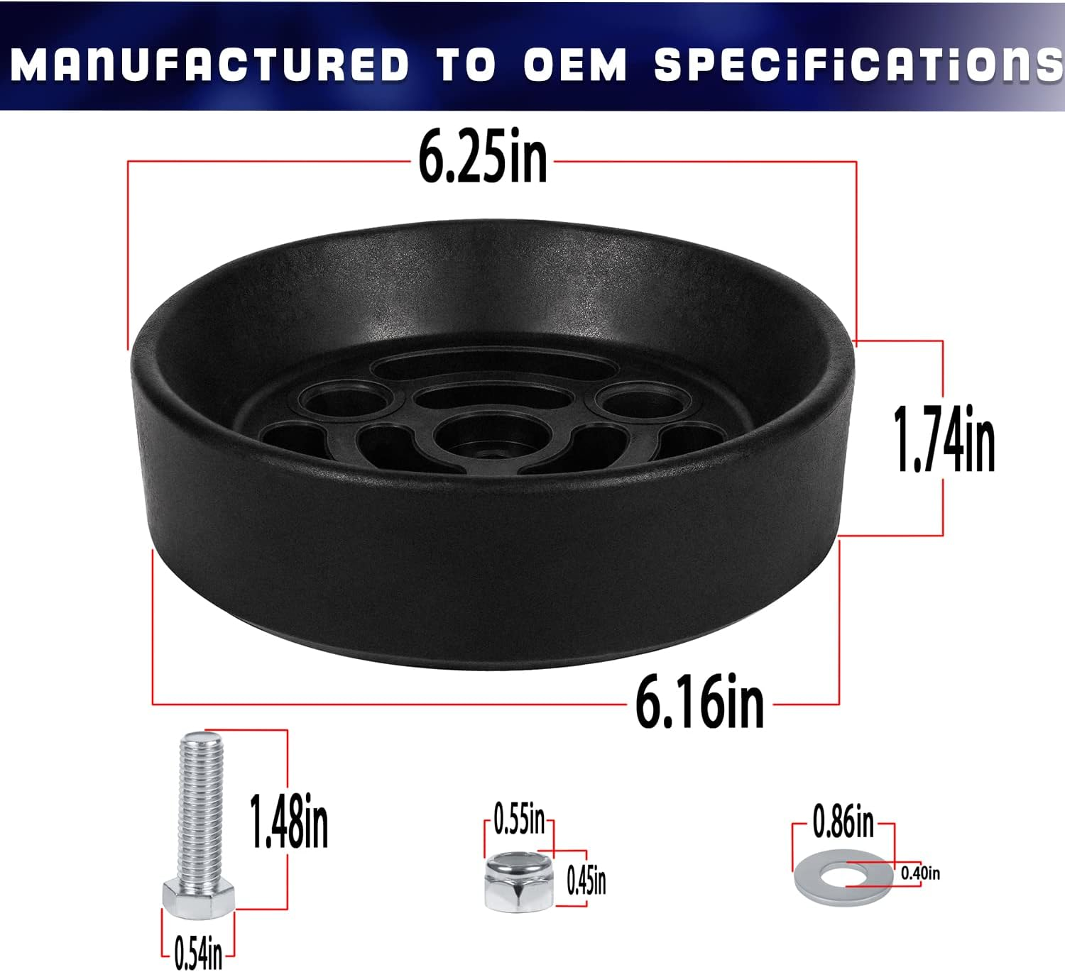 Air Bag Cradle Kits Fits for Full Suspension Travel for All Vehicle with 6" Diameter Air Bags and Full Size of Half Ton Truck 2/4WD #KU09140BK image number 4