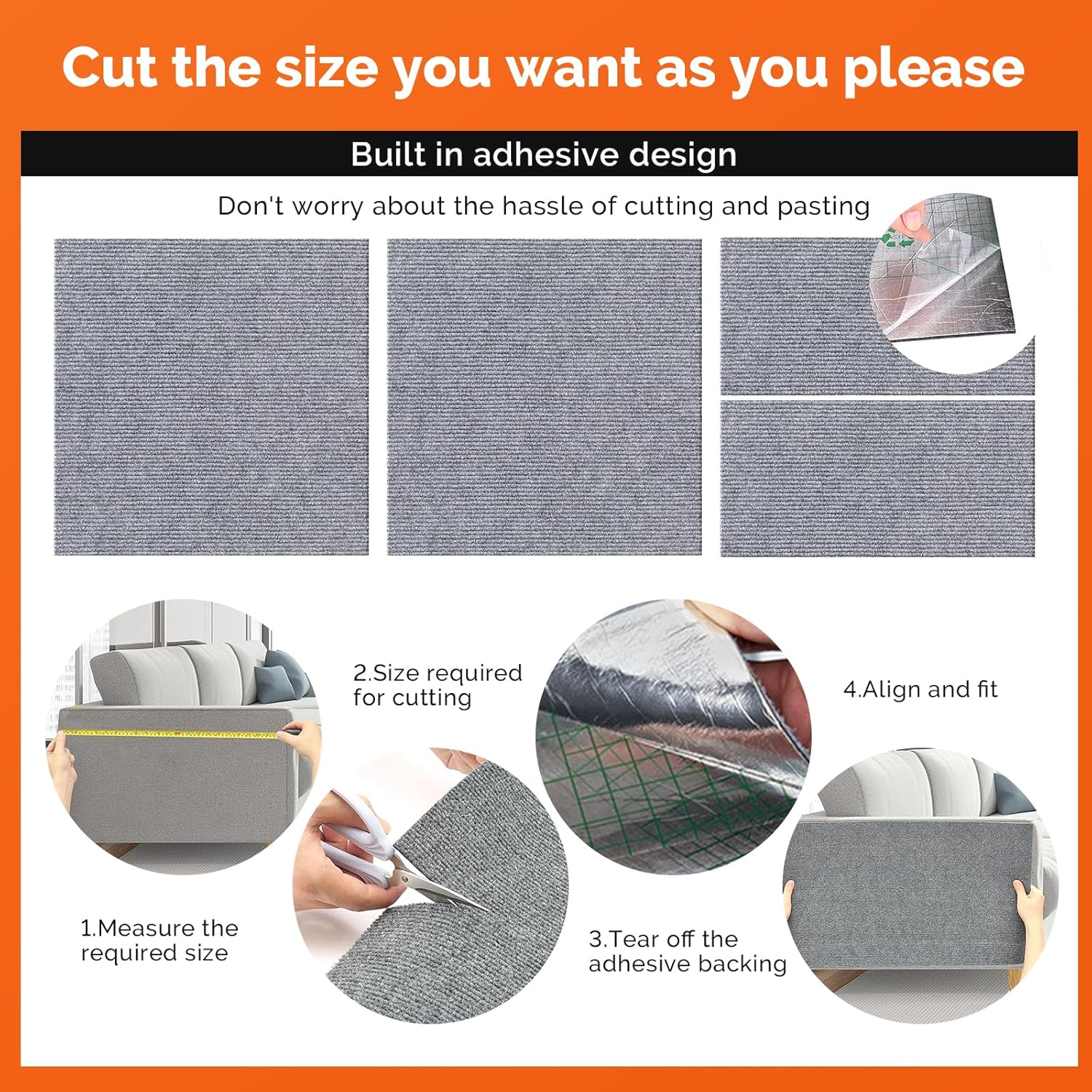 Pack of 2 Cat Scratching Mat, Self-Adhesive, 30 X 100 Cm, Scratching Mat for Cats, Cat Scratching Mat, DIY Cut to Size, Self-Adhesive Carpet, Cat Mat Underlay for Furniture, Couch, Sofa, Wall, Door image number 1