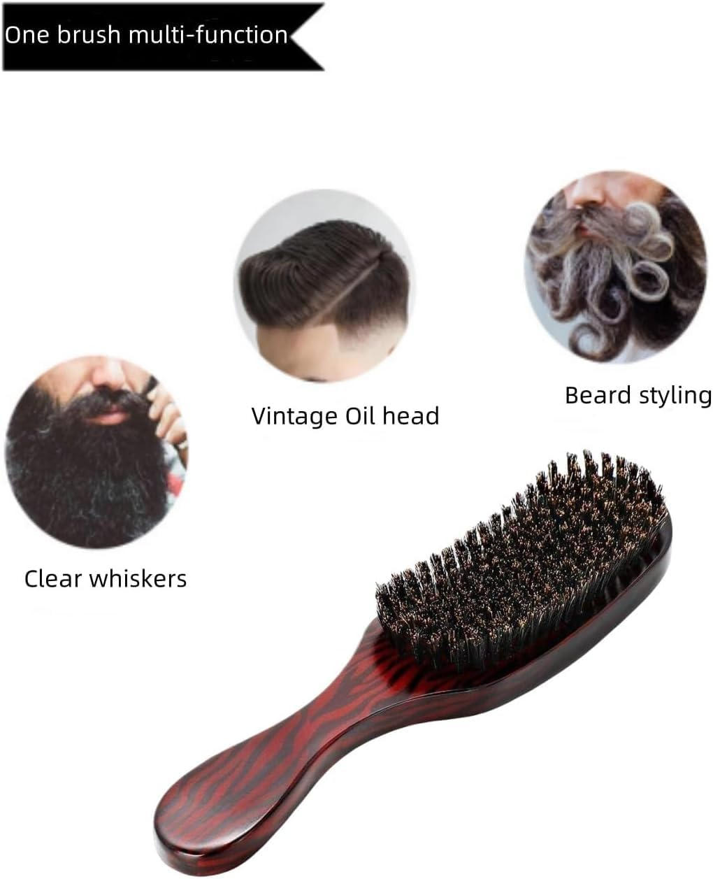 Bristle Hair Brush for Women Men, Soft Natural Bristles Brush for Thin and Fine Hair, Restore Shine and Texture image number 4