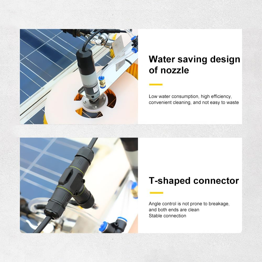 VIGORES Solar Panel Cleaning Brush, Solar PV Cleaning Rotary Brush, Electric Rotary Brush with Extension Rod for Windows, Glass and Solar Panels 7M 220V (7M) image number 3