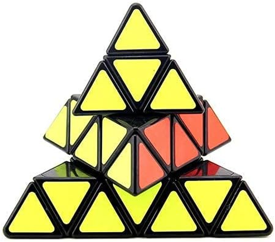 Willking Pyramid Speed Cube 4X4 Pyraminx Puzzle Triangle Twist Magic Cube Black image number 3