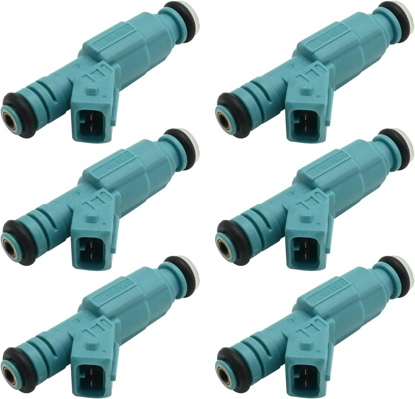 Laffoonparts 6 Pcs 0280155777 Fuel Injectors, Replacement for Holden Commodore V6 3.8L VG VN VL VQ VP VR VS VT VU VX VY, Rreplaces 75QVE8 image number 4