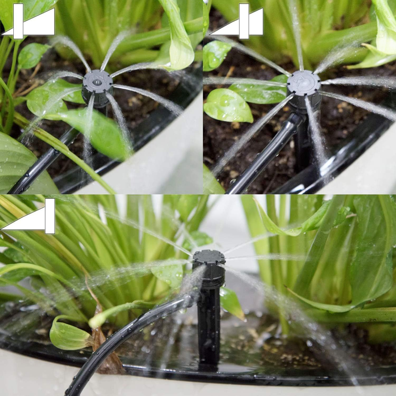 Axe Sickle (Pack of 50) Drip Emitters Perfect for 4Mm/7Mm Tube Adjustable 360 Degree Water Flow Drip Irrigation System for Flower Beds Vegetable Gardens Herbs Gardens. image number 4