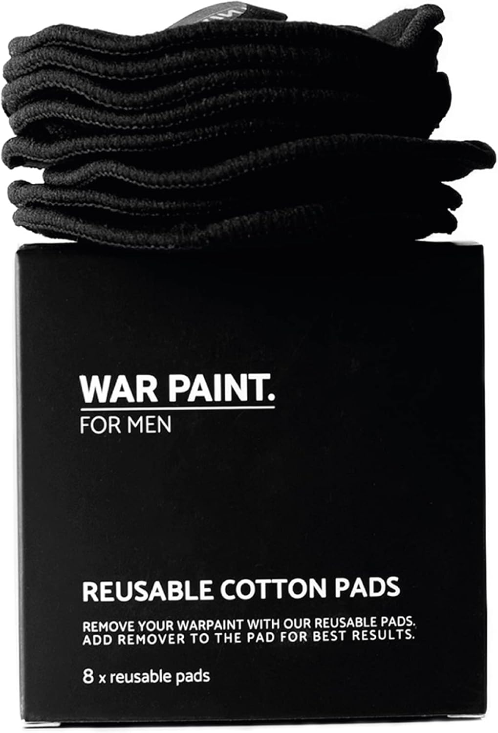 War Paint Reusable Bamboo & Cotton Makeup Remover Pads for Men (Pack of 8) image number 2