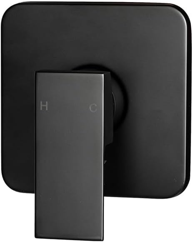 Dutxa Shower Mixer Tap Brass Bathroom Faucet Valve Chromed Square Silver,Showerhead Tap Fixtures Wall Mounted,Kitchen Bath Basin Taps Accessories Hot & Cold