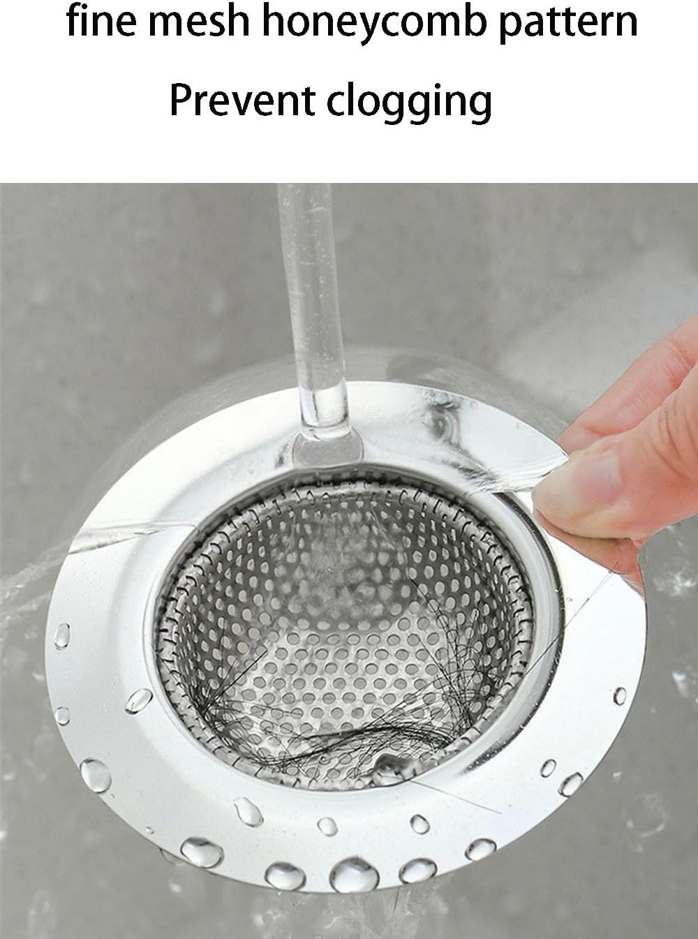 Stainless Steel Kitchen Sink Strainer 2 Pack, Sink Drain Strainer for Kitchen Sinks image number 5