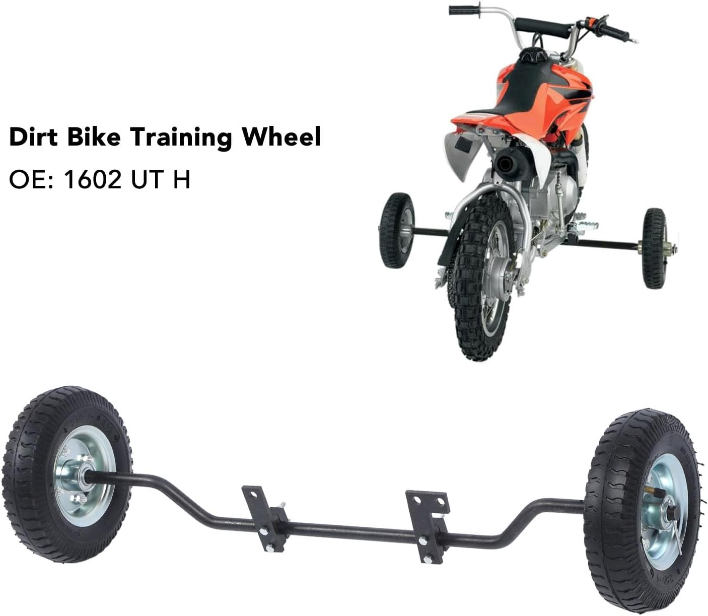 8 Inch Dirt Bike Training Wheels, 1602-UT-H Universal off Road Wheels Replacement for Razor MX500 MX125 MX400 MX500, for Honda CRF50, for Yamaha PW50 and All Kinds of 5Cc Dirt Bike image number 3
