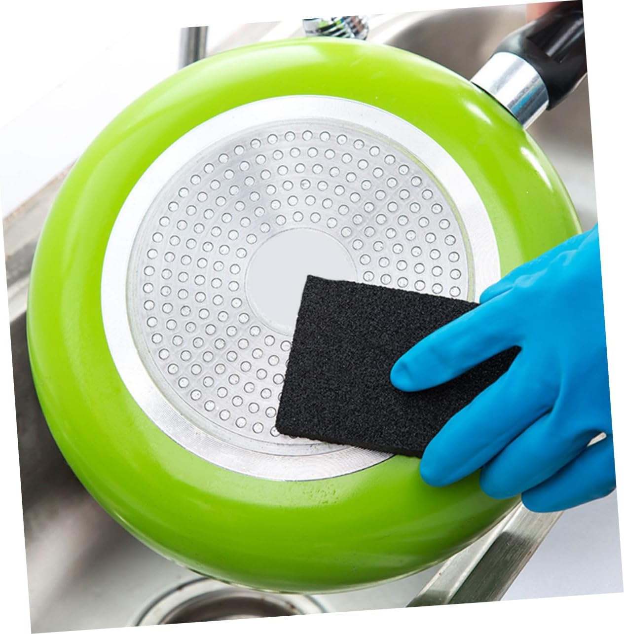 KOCKSHION 10Pcs Black Nano Emery Cleaning Sponges Thin Kitchen Dish Sponge Multi-Use Household Nano Carborundum Scrubbers for Removal image number 1