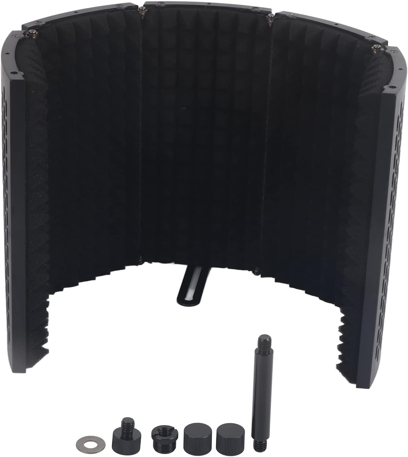 Professional Studio Recording Microphone Isolation Shield, Foldable Mic Sound Absorbing Foam Reflector for Blue and Any Condenser Microphone Recording Equipment image number 2