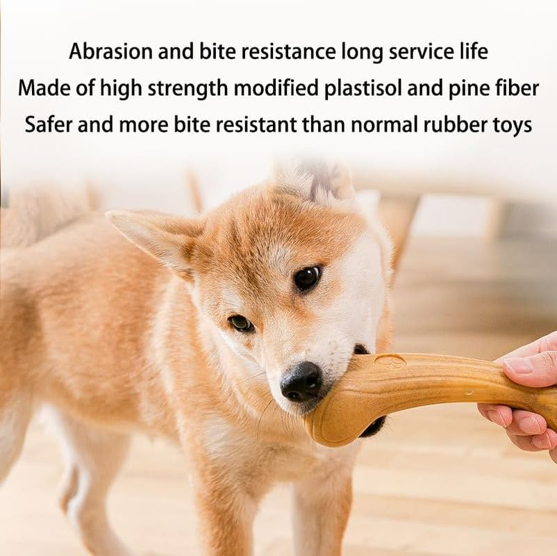 3Pcs Wooden Antlers Design Durable Dog Chew Toys Tough Dog Grinding Teeth Toys