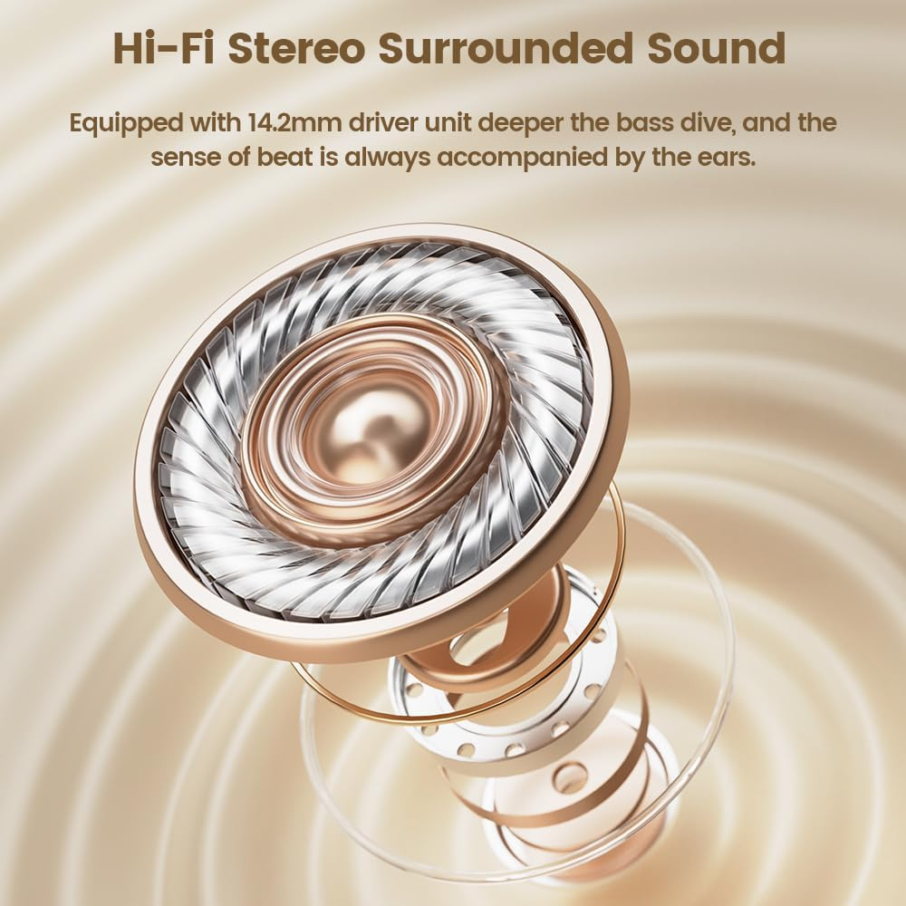 Toocki Headphones Audio Bluetooth 5.3, Battery Life 8 Hours, IPX4 Waterproof, Speaker 14.2 Mm, DST Tech, 12.5 G, Digital Control, Extra Ear with Drop Protection image number 1