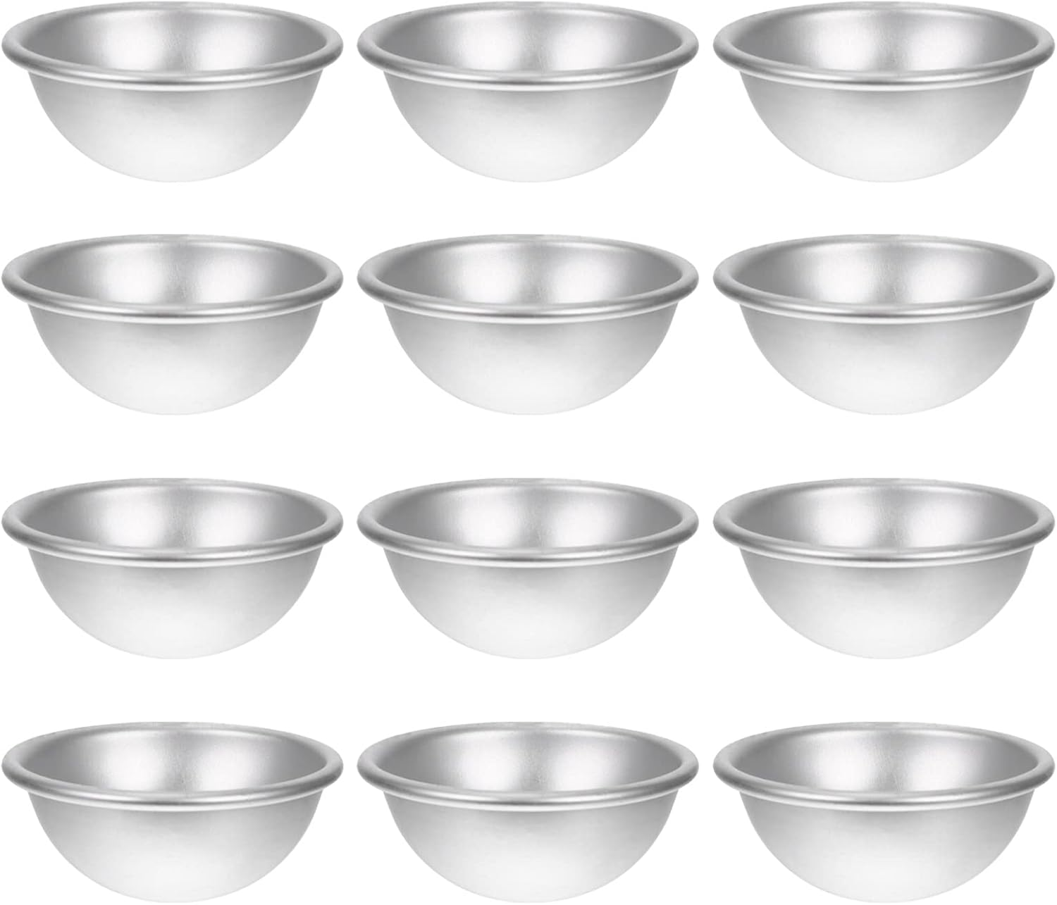 SEWACC 24Pcs Bath Salt Molds Semi-Sphere Aluminum Molding Handmade Bath Bomb Molds Easy to Clean for DIY Craft Projects image number 6