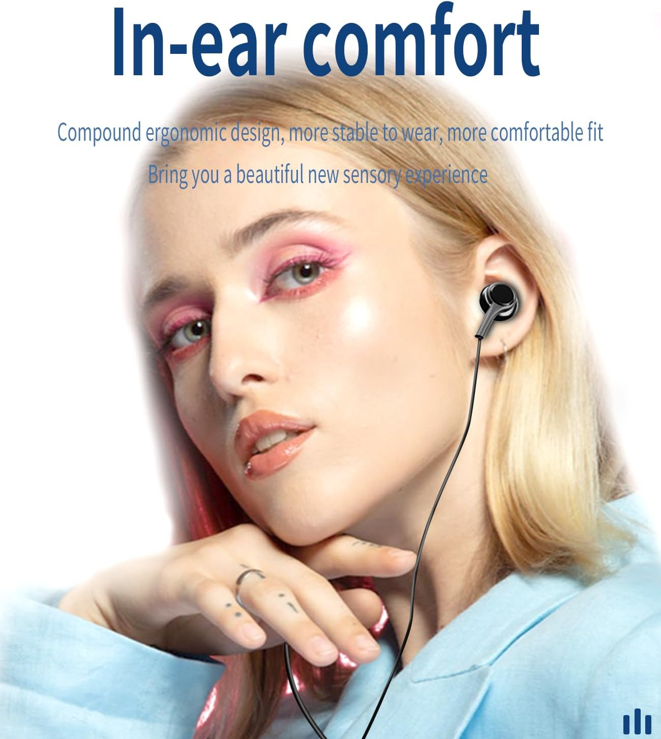 USB C Headphones in Ear Gaming Headset with Microphone Cable Earbuds (2 Pack) Typec Jack Earphones Wired Earphones Mobile Phone Wired PC Connection Headphones Compatible with Samsung Xiaomi Google