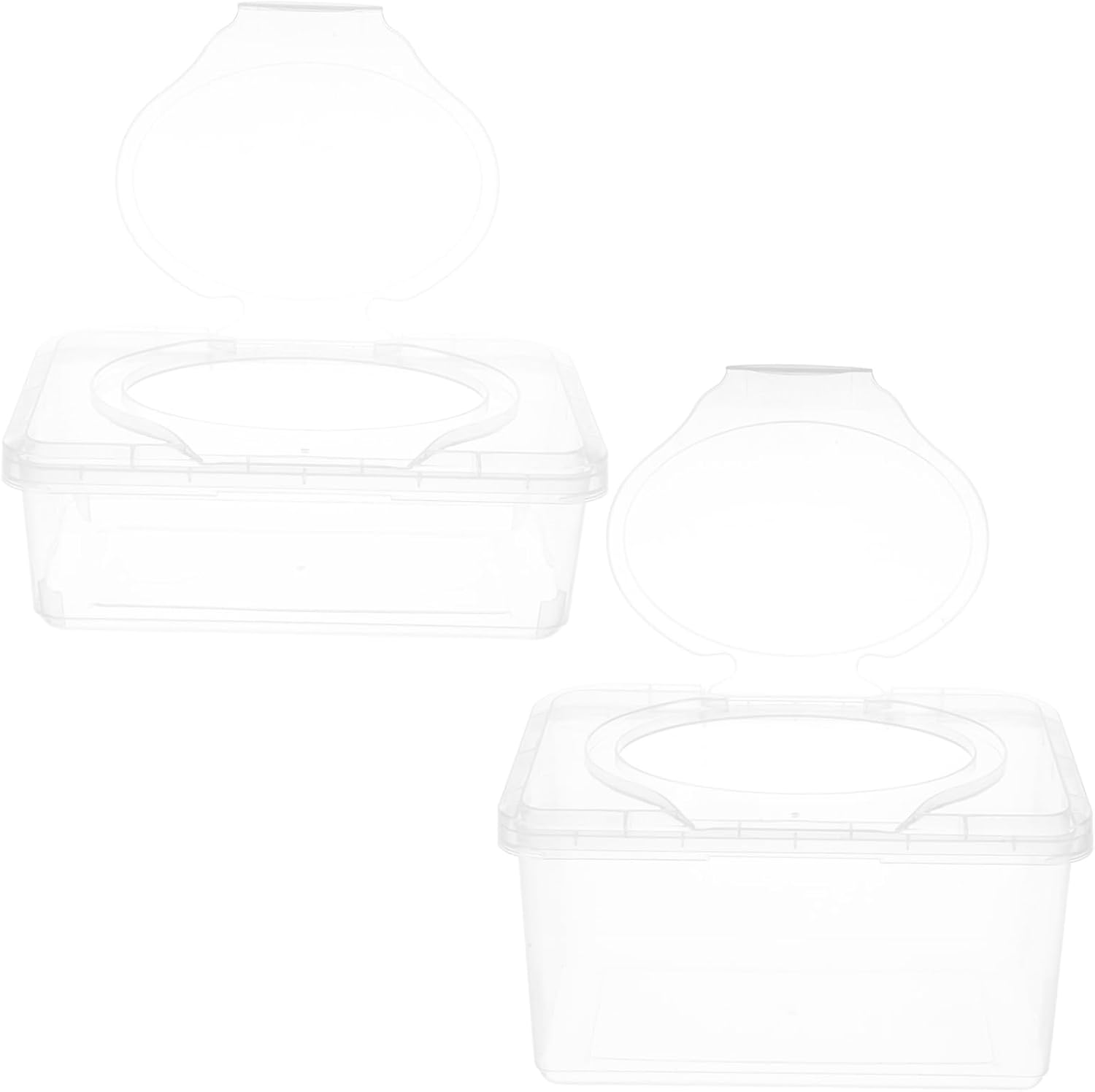 2Pcs Wet Wipes Storage Box Refillable Wipe Container Flip-Top Portable Tissue Holder for Car Outdoor Bathroom Use image number 3
