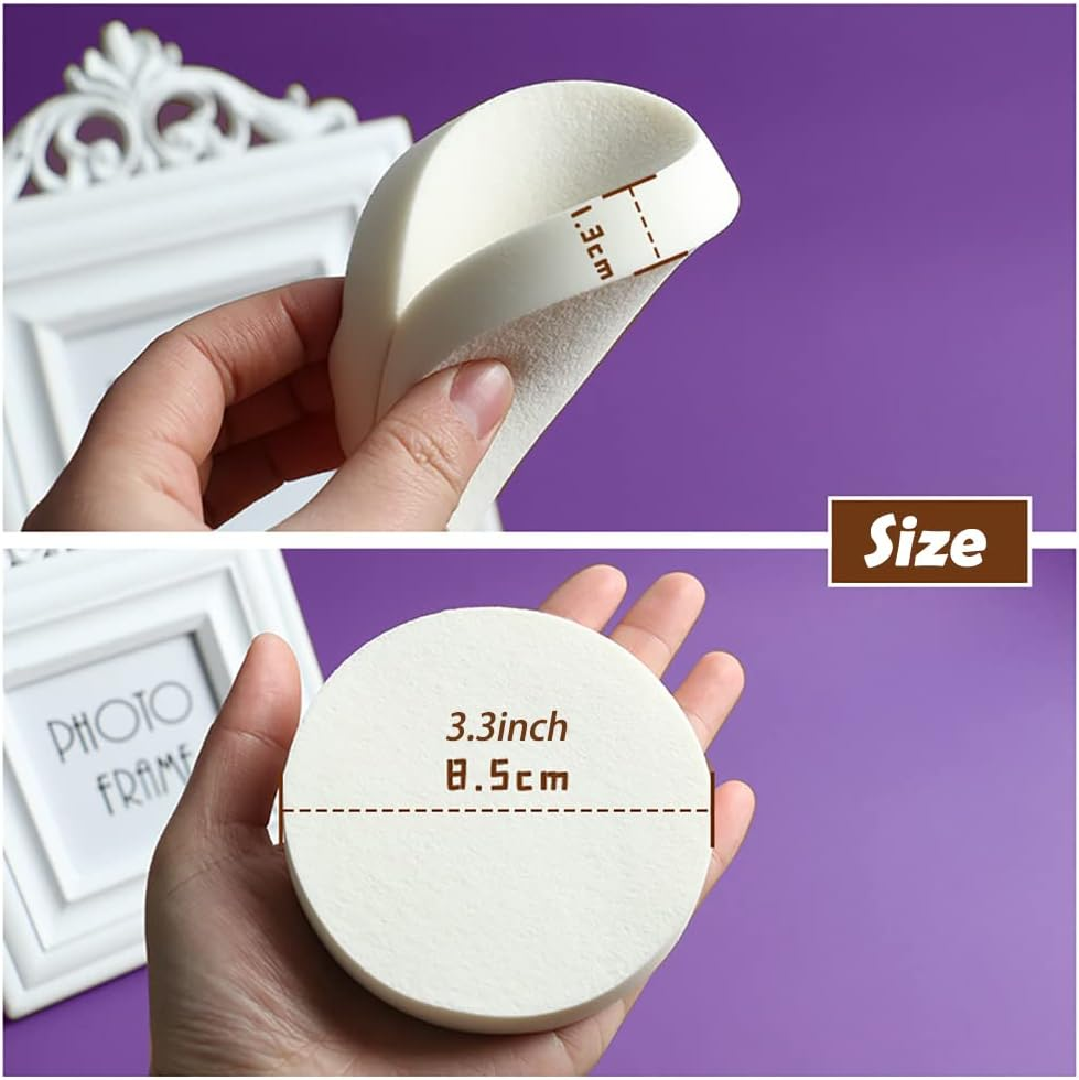 40 PCS Makeup Blenders Sponges Set, Use for Dry and Wet, Perfect for Full Face Curve Blending, Cream, Liquid, Powder Foundation Cosmetics, Latex Free & Soft & Flexible, Round image number 2