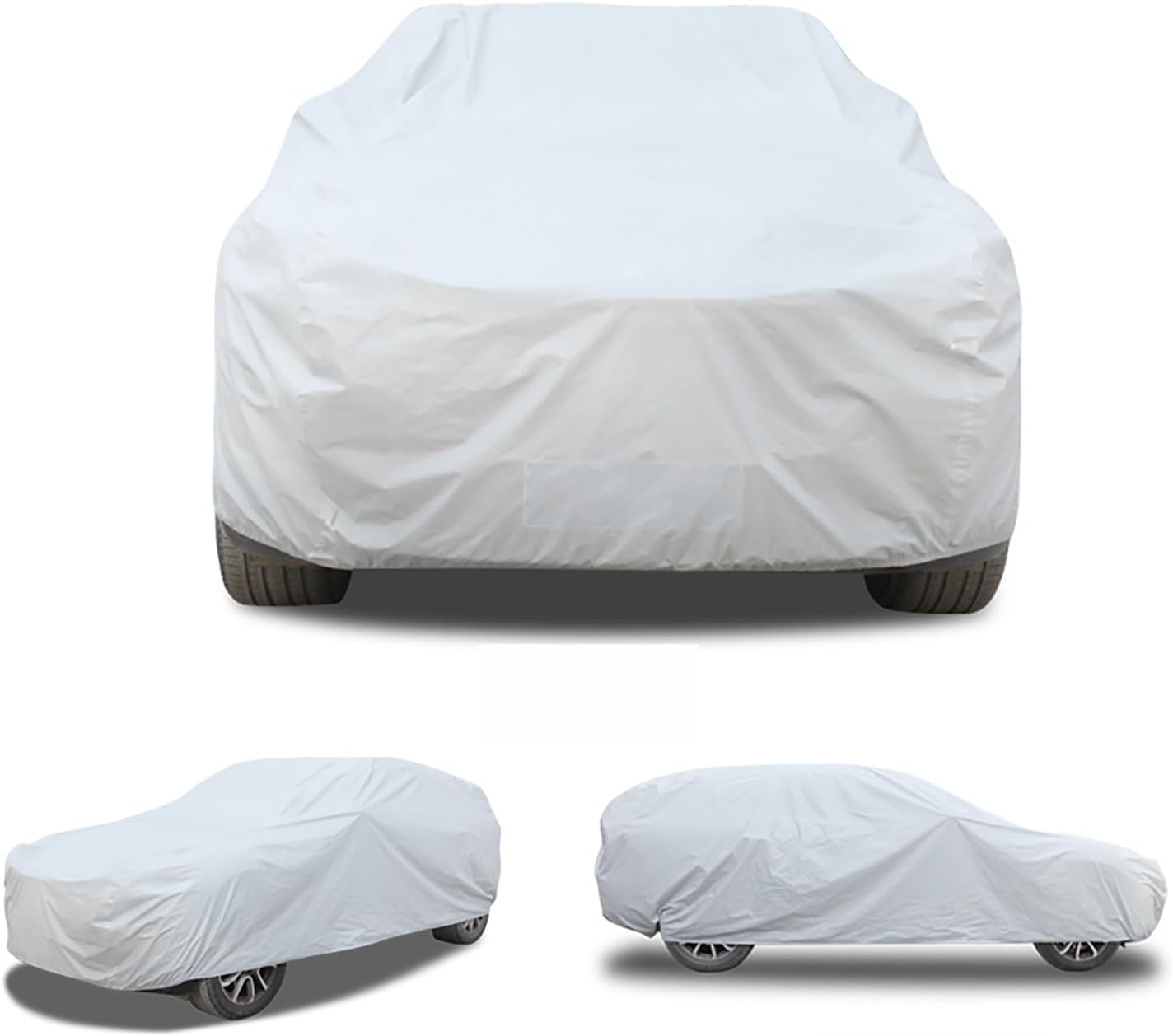 Car Cover Waterproof All Weather - PEVA Full Vehicle Covers for Automobiles - Full Exterior Covers - Winter Rain Sun SUV Sedan (M - 4.3 X 1.6 X 1.2 Meter)