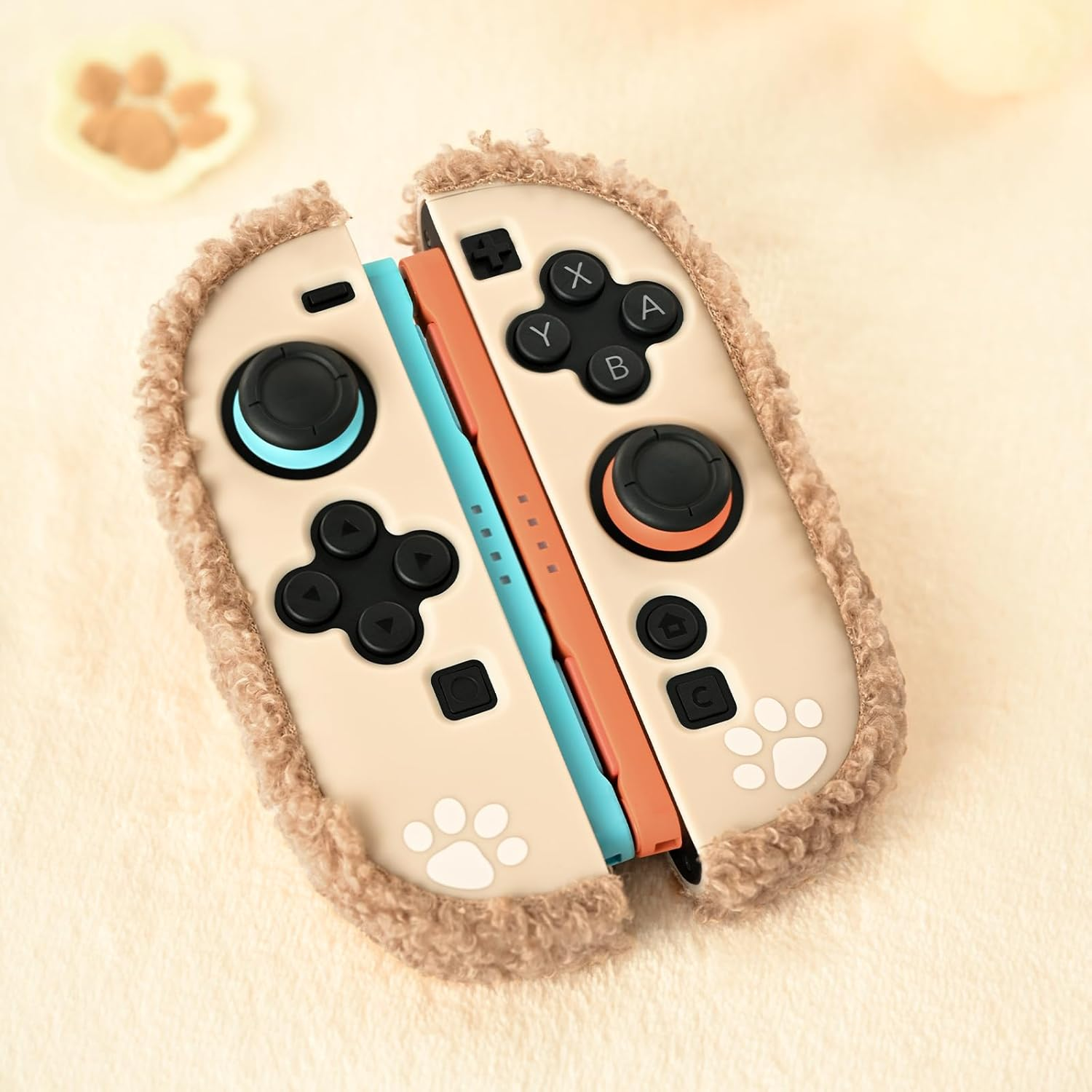 Geekshare Plush Case Compatible with Switch 2 (2025), NS2 Protective Cover for Switch Console and Grip Joy Controller, Plush Bear image number 1