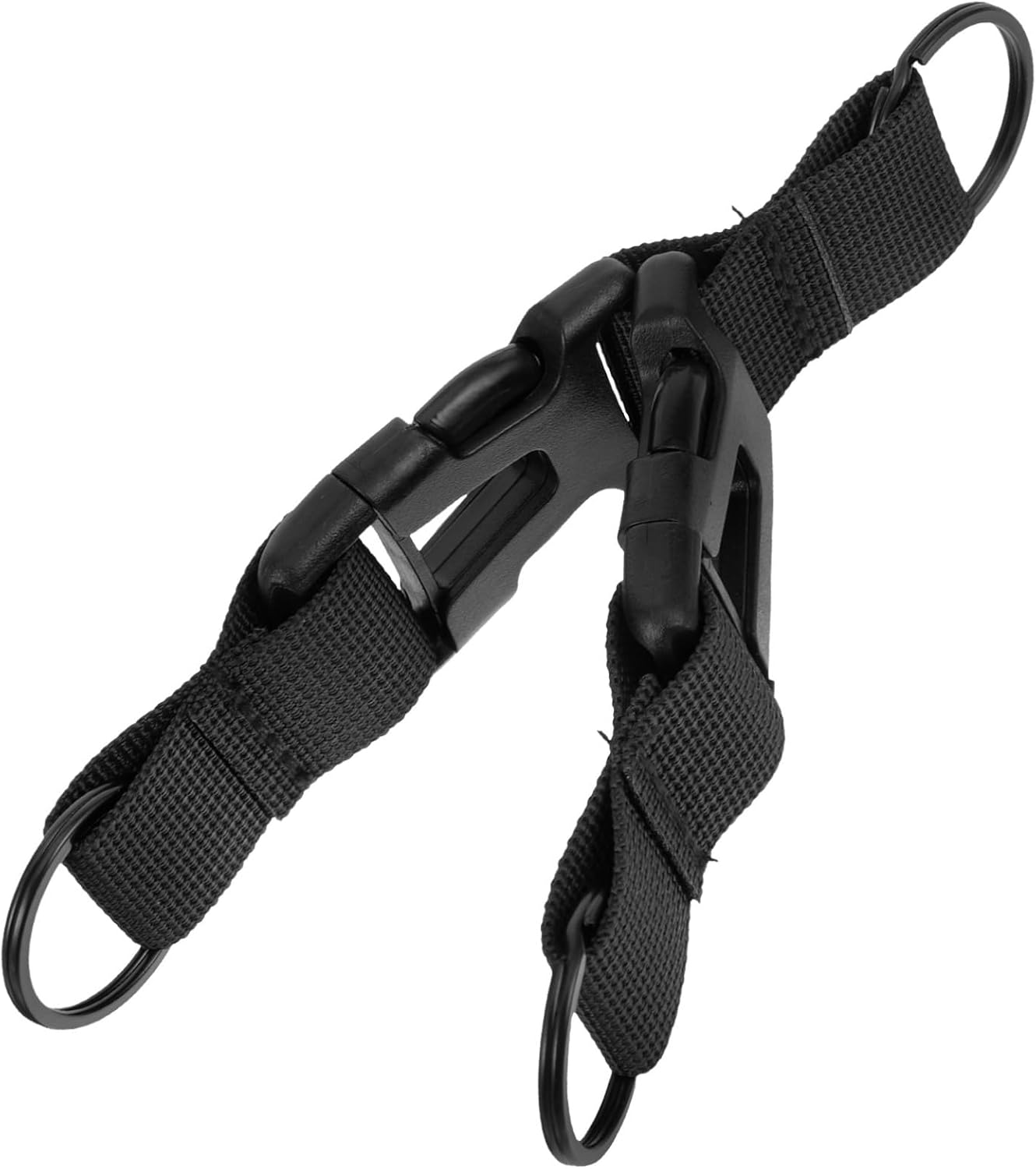 HEALEEP Adjustable Black Outdoor Luggage Strap Three-Ring Buckle, Multifunctional Wide Suitcase Strap for Travel, Secure Packing and Carrying Accessories image number 6