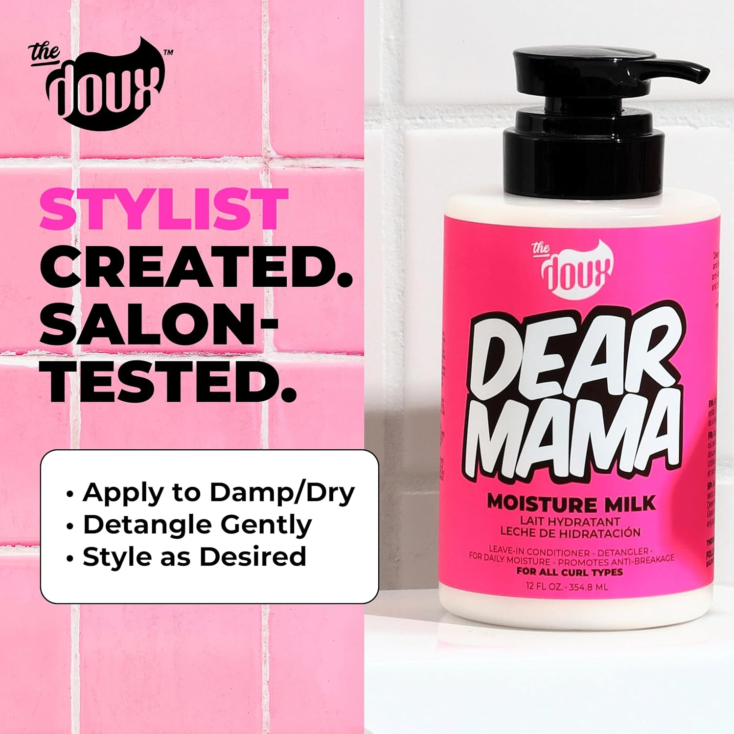 The Doux DEAR MAMA Moisture Milk - Leave in Conditioner for Curly Hair - Moisturizing Leave in Conditioner to Nourish Curls image number 3