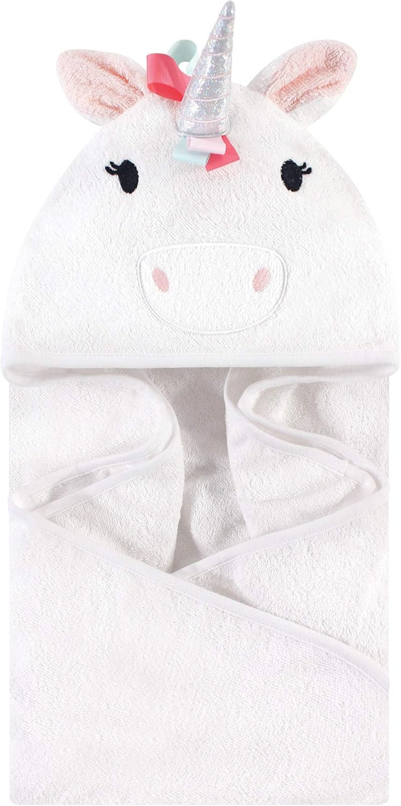 Hudson Baby Unisex Baby Cotton Animal Face Hooded Towel, Boho Fox, One Size image number 5