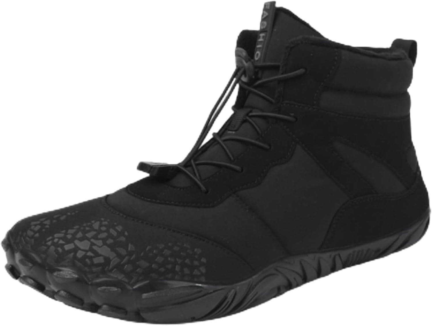 Hike Winter Barefoot Boots Womens Mens, Wide Toe Waterproof Barefoot Hiking Shoes Outdoor, Minimalist Warm Zero Drop Snow Booties Slip on Footwear