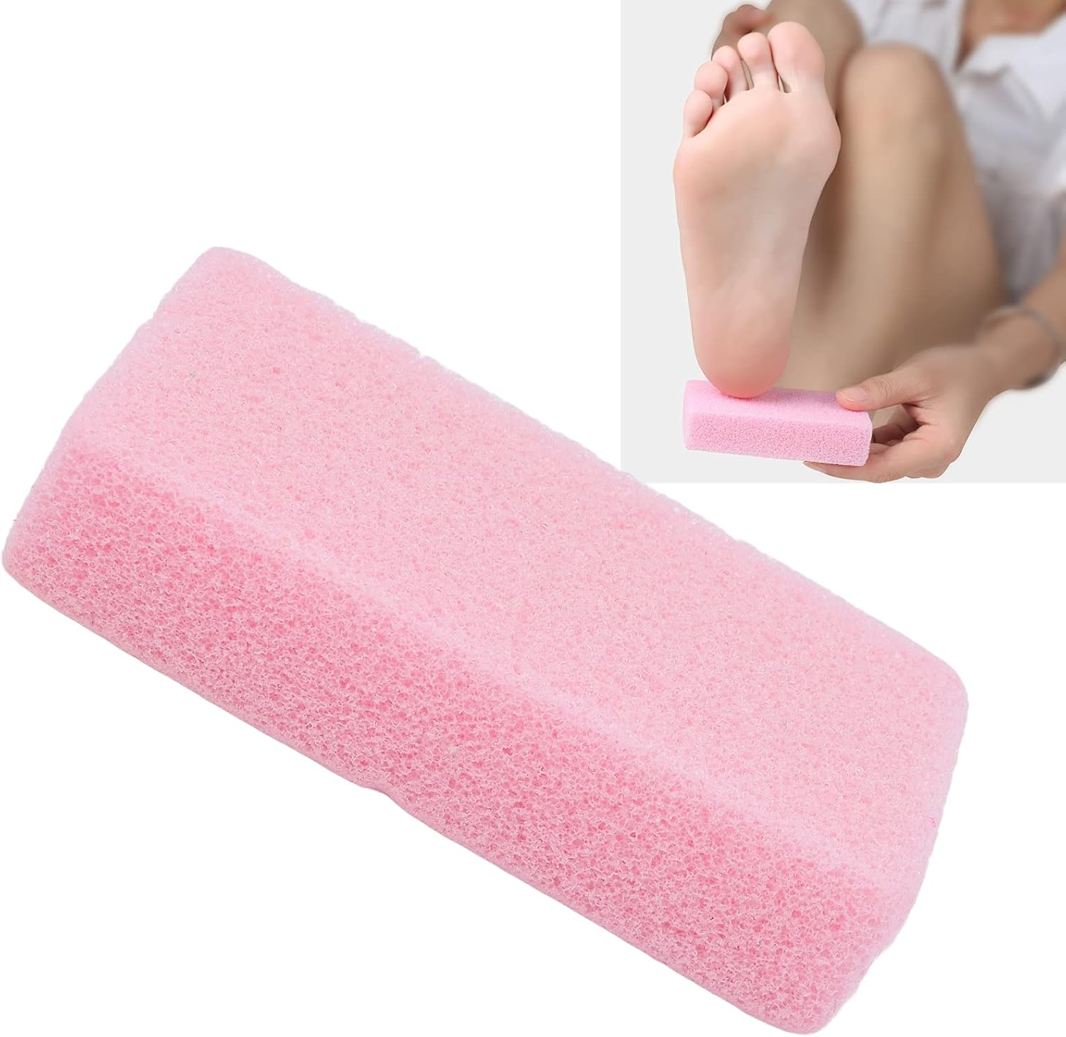 Foot Pumice Stone, Professional Pedicure Pumice Stone for Feet, Pink Hard Dead Skin Scrubber, Pedicure Tool, Callus Remover for Nail Tool, Foot Scrubber Care