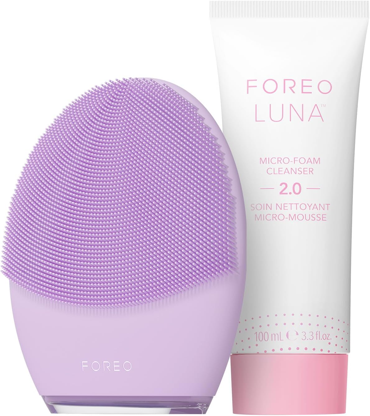 FOREO Deep Clean LUNA 3 Bundle - Facial Cleansing Brush Sensitive Skin + LUNA Micro-Foam Face Cleanser 2.0, 100Ml - Cleansing & anti Aging Face Massager - Face Care Brush - Face Wash - Pore Minimizer image number 1
