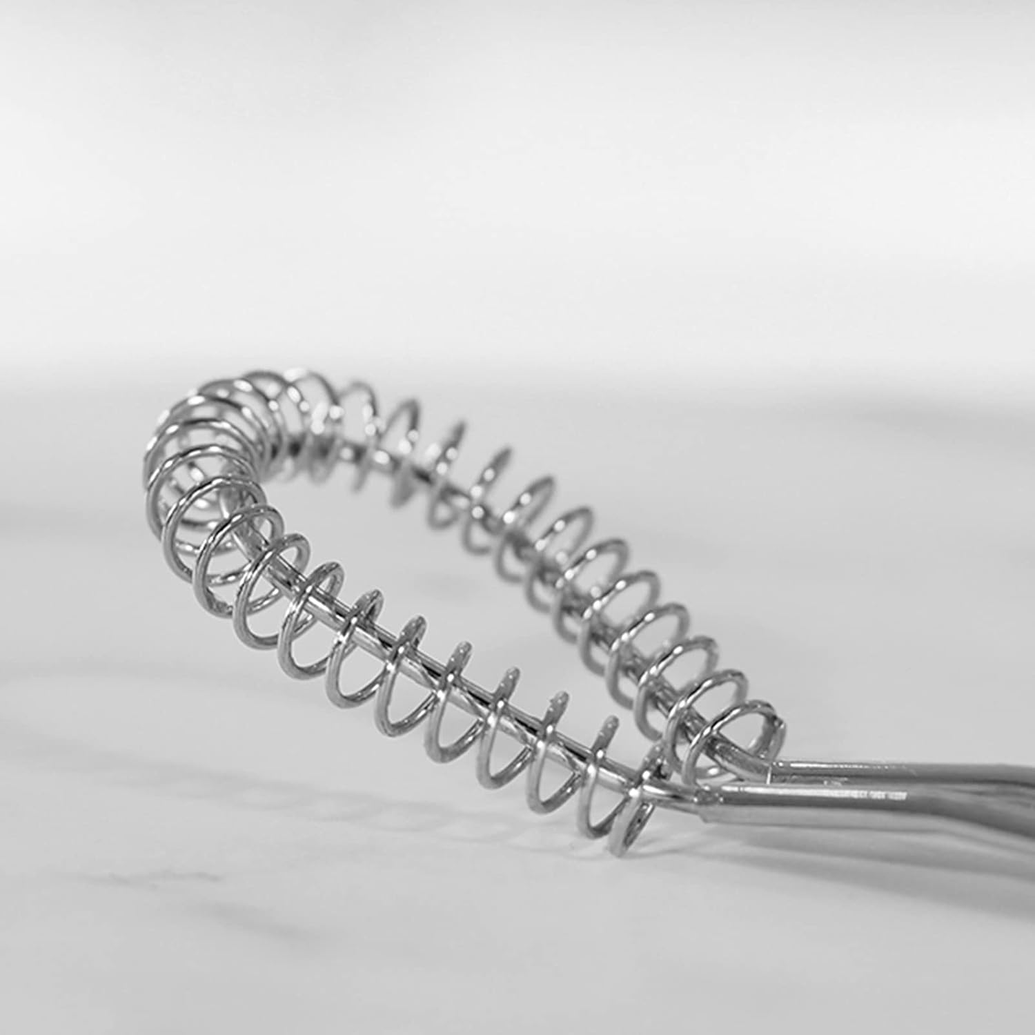 2PCS Stainless Steel Mini Whisk with Heat Resistant Silicone - Small Egg Beater, Manual Hand Whisker, Spring Coil Wire Blender for Kitchen, Coffee, Sauce, Milk, Cooking, Baking, Beating image number 2