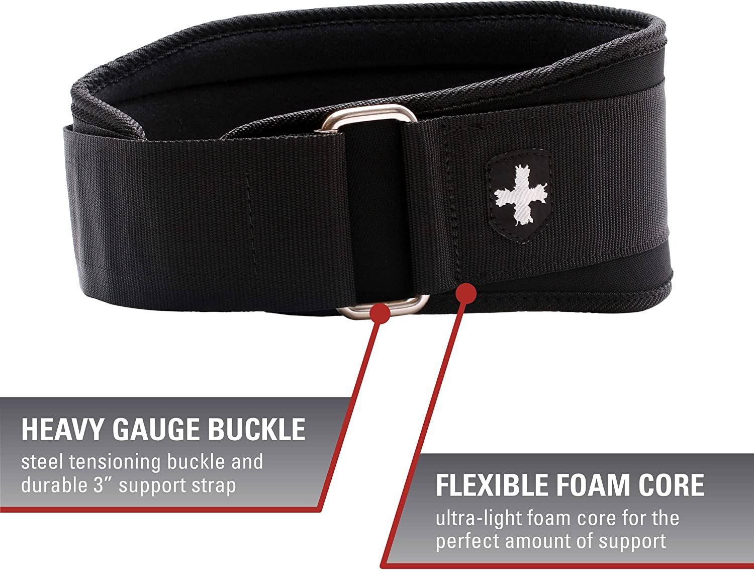 Harbinger Weightlifting Belt with Flexible Ultra-Light Foam Core, 5-Inch image number 2