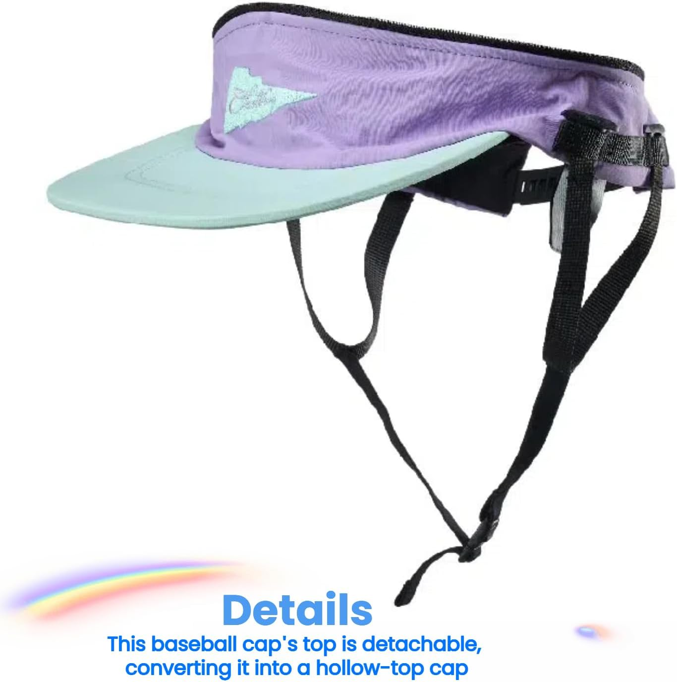 Vintage Sports Cap: Quick-Dry, Water-Repellent, & Detachable for Both Baseball & Sky Cap Styles - Perfect for Surfing, Paddleboarding, Kayaking, Swimming, Beach Activities, Hiking, Cycling, and More! image number 3