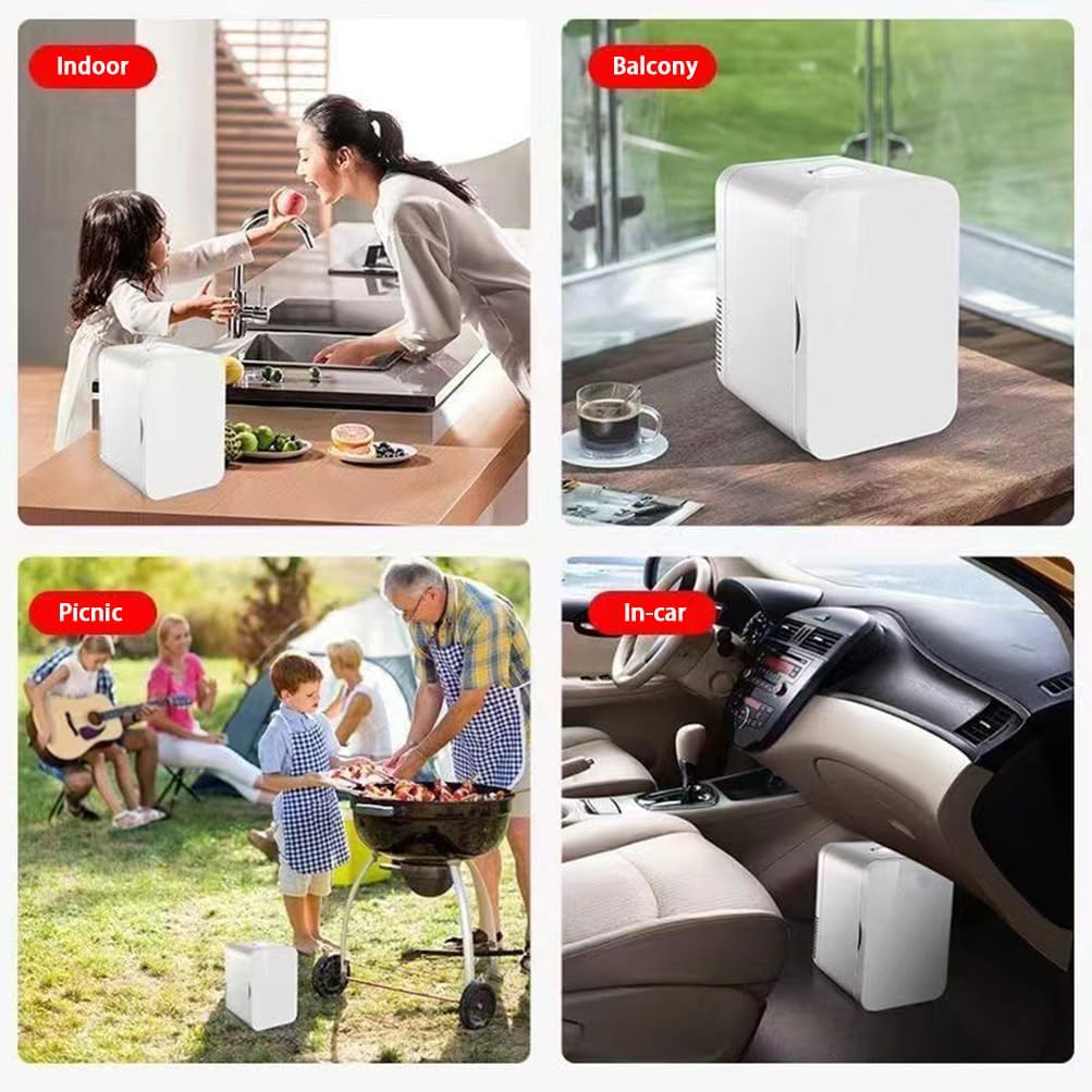 Portable Mini Fridge, Countertop Small Fridge, Portable Small Refrigerator, Beverage Refrigerator Coolers, Compact Mini Fridges, Car Cosmetics Cooler, Personal Refrigerators Cooler image number 5