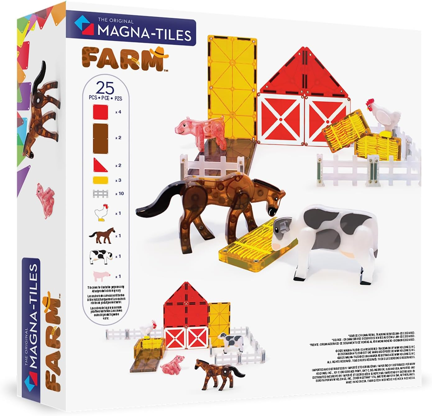 Magna-Tiles Farm Animals Magnetic Construction 25-Piece Set image number 5