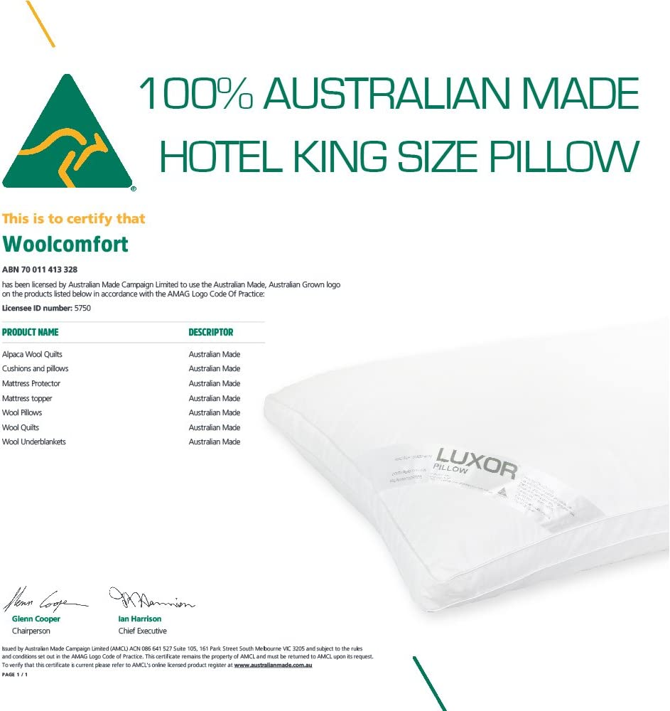 Australian Made Hotel King Size Pillow with 4Cm Wall (Single Pack) image number 2