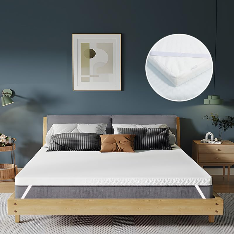 5Cm Thickness Memory Foam Mattress Topper with Washable Waterproof Cover, Mattress Topper for Sofa Bed, Caravan, Hard Mattress and Old Mattress. (Double) image number 1