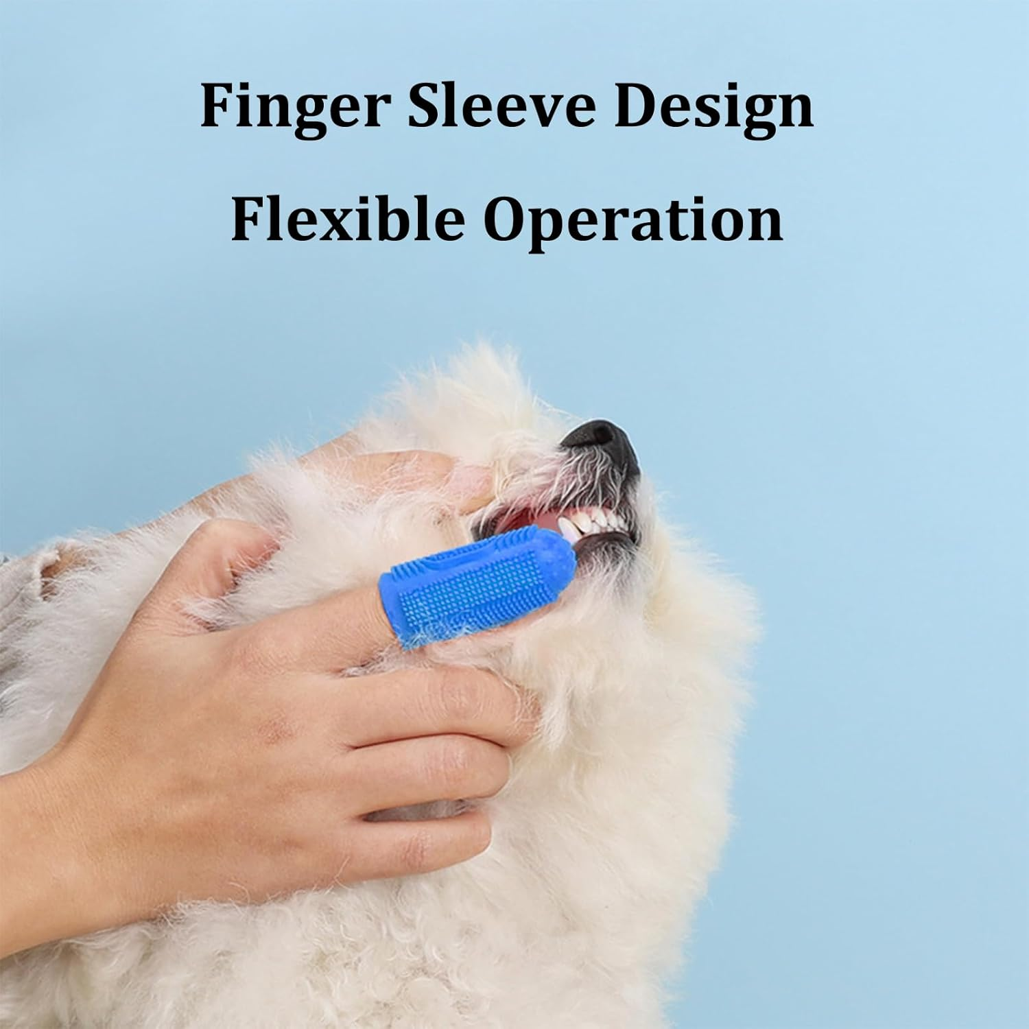 Pet Toothbrush and Toothpaste Set - Dog & Cat Dental Care Kit with Triple-Head Brush for Oral Hygiene image number 3