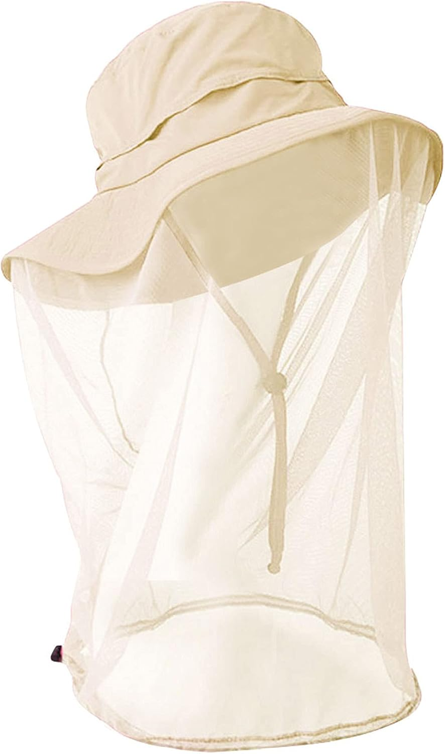 Rebecca Women Head Net Hat UV Protection Sun Hat Outdoor Anti-Mosquito Mask Hat