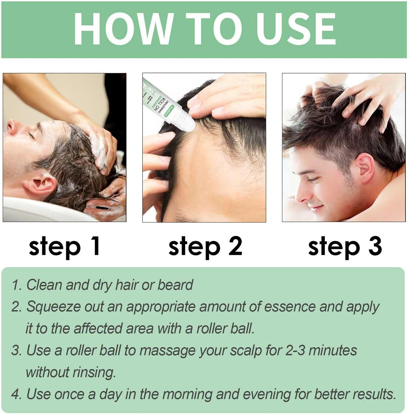 Renewhairx - Renew Hair X Roll-On Hair,Hair and Beard Regrowth,Roll-On Hair Growth Oil,Hair Growth Serum,Anti-Hair Loss Essential Oil,Hair and Beard Regrowth Roll on Serum for Women Men image number 1