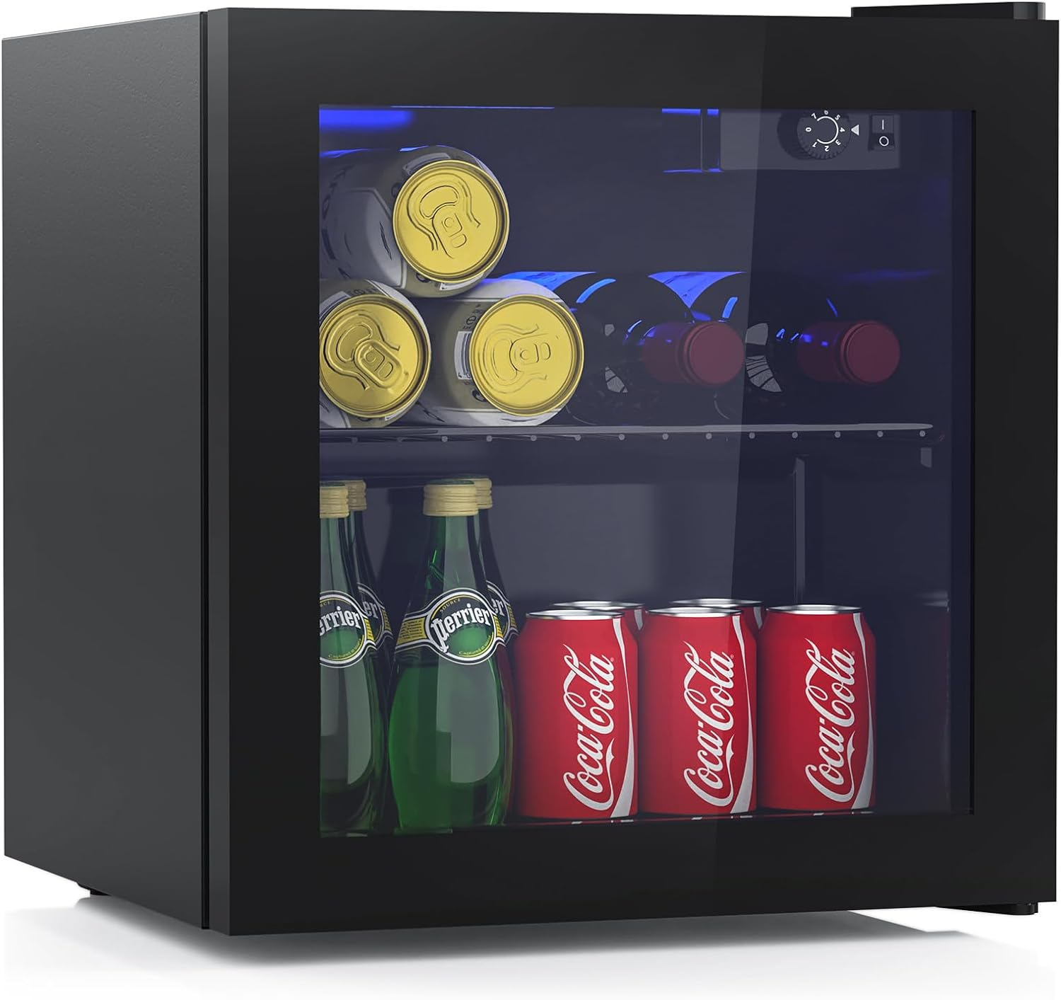 Advwin 36L Mini Bar Fridge Glass Door Mini Refrigerator Black image number 3