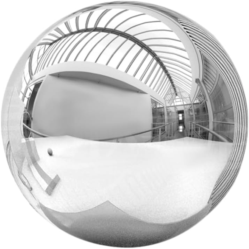 Gazing Balls, 150Mm Stainless Steel Mirror Polished Hollow Balls Reflective Ball Garden Gazing Mirror Globes for Pond Outdoor Swimming Pool Decoration image number 2