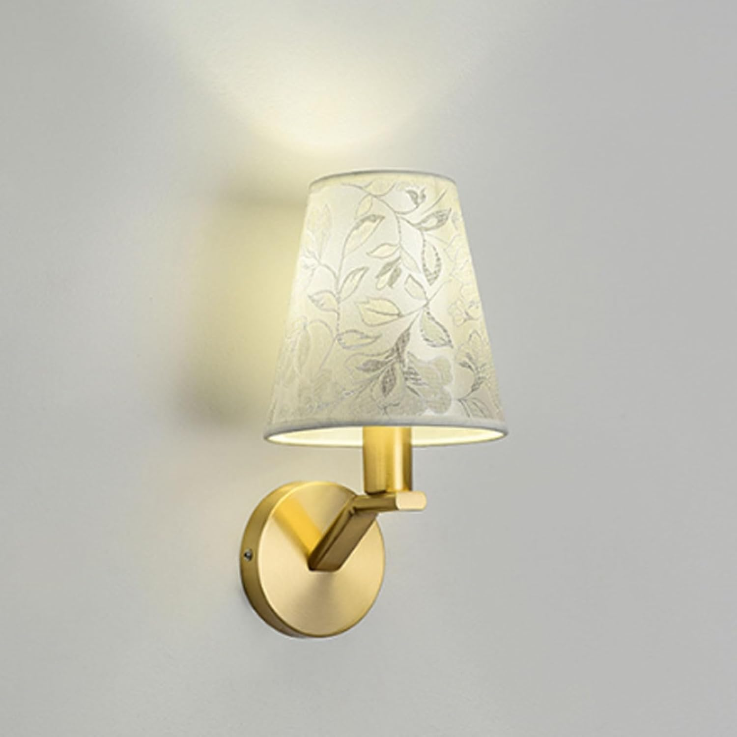 Wall Lamp Reading Wall Lights Wall Sconces Fixtures with Fabric Lampshade Gold Wall Sconces Lighting for Hallway Living Room Wall Lighting image number 5